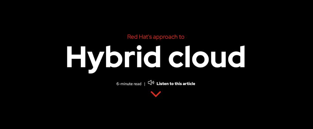 Red Hat's approach to Hybrid cloud graphic