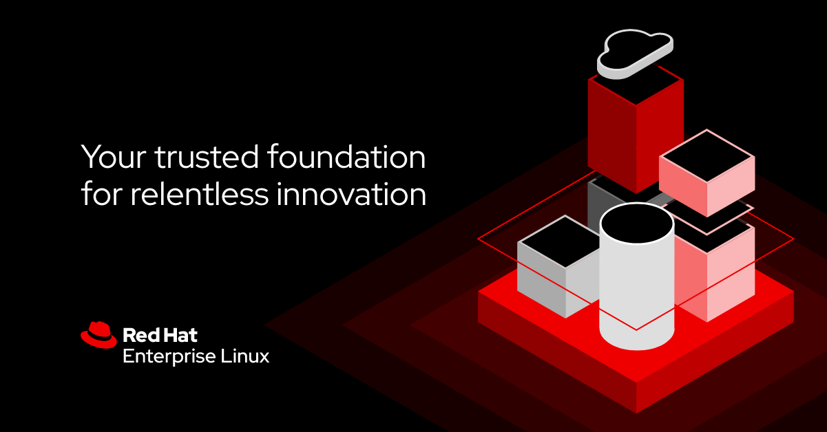 abstract illustration with text 'Your trusted foundation for relentless innovation'